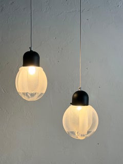 Pair of pendant lamps by Carlo Nason for Mazzega, Italy, 1960s