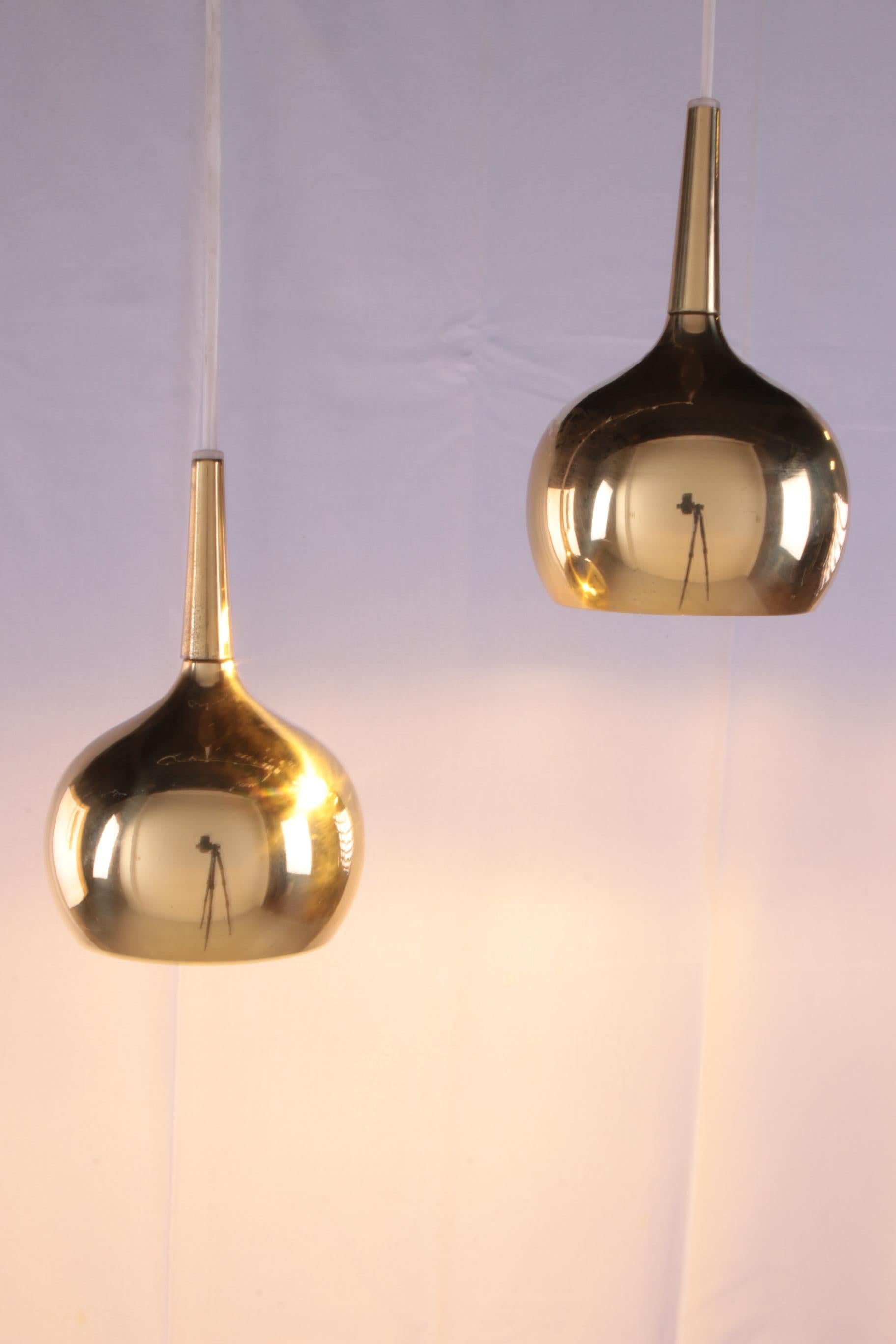 Pair of Pendant Lamps by Hans-agne Jakobsson for Markaryd AB, 60s For Sale 1