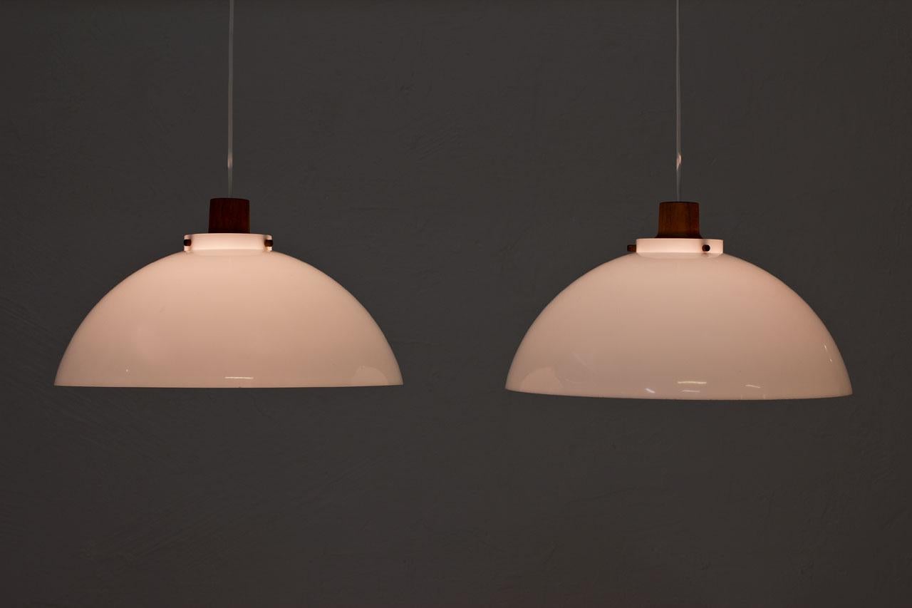 Pair of Pendant Lamps by Luxus, Sweden, 1950s 3