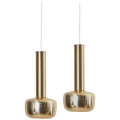Pair of  Pendant Lamps in Brass, by Vilhelm Lauritzen for Louis Poulsen