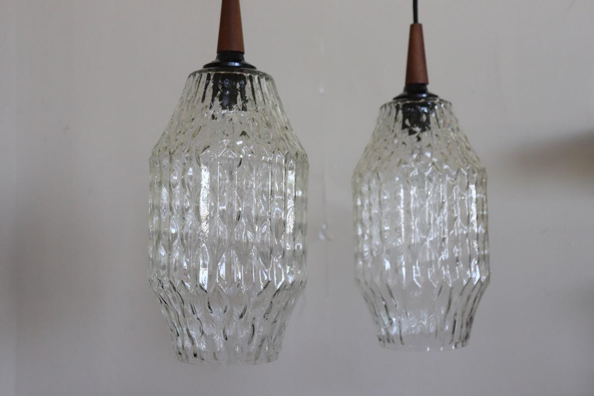 Pair of Pendant Lamps in Murano Glass, Italy 1960s en venta 2