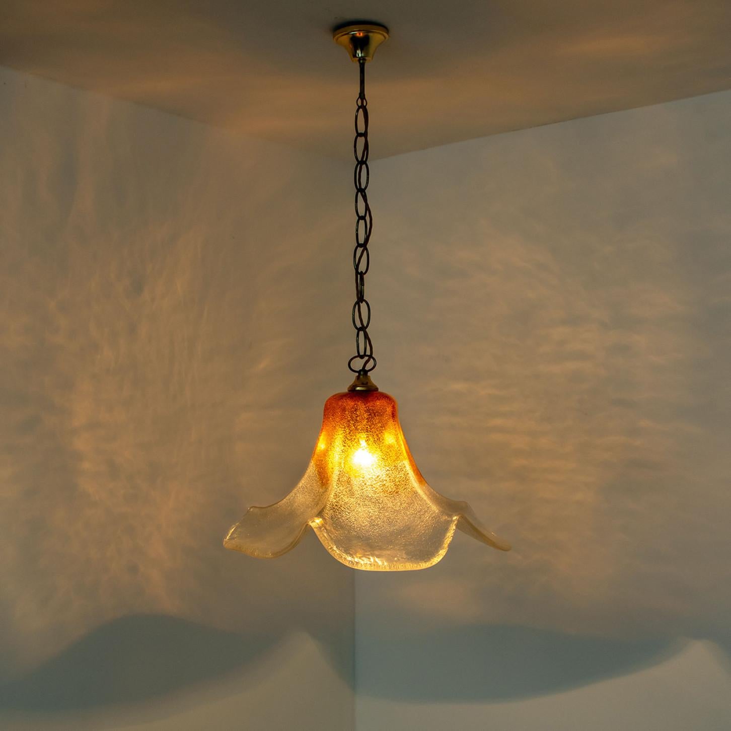 Pair of Pendant Lamps Model LS185 by Carlo Nason for Mazzega 2