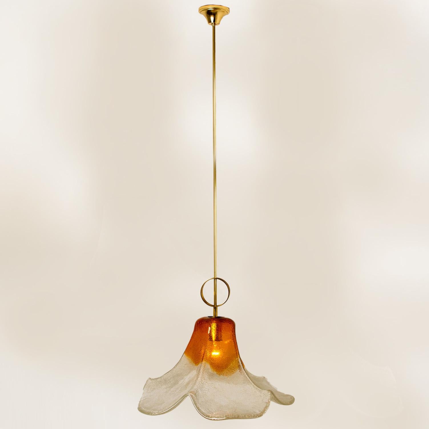 Metal Pair of Pendant Lamps Model LS185 by Carlo Nason for Mazzega