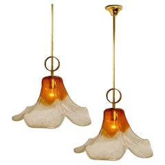 Pair of Pendant Lamps Model LS185 by Carlo Nason for Mazzega