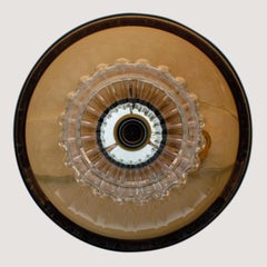 Pair of Pendant Light by Carl Fagerlund for Orrefors in Brown and Bubble Glass