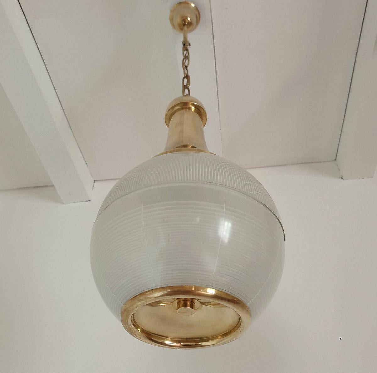Mid-20th Century Pair of pendant lights by Dominioni For Sale