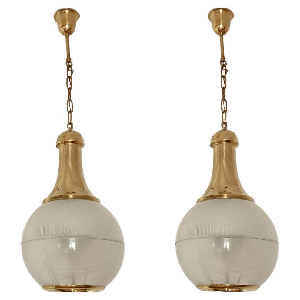 Pair of pendant lights by Dominioni For Sale