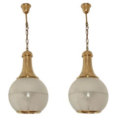 Retro Pair of pendant lights by Dominioni