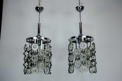 Pair of Pendant Lights by Oscar Torlasco, Italy, 1970s