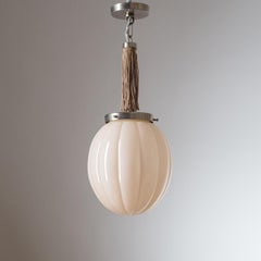 Pair of Pendants by BAG Turgi, 1930s, Nickel and Glass