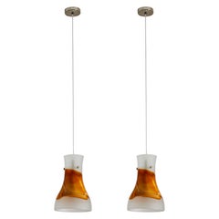 Pair of Suspension Lights by Tobia Scarpa for Venini