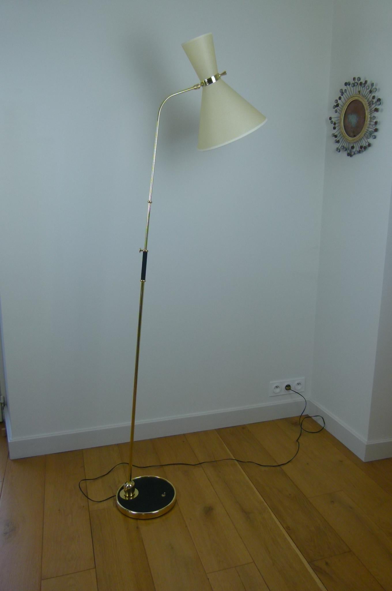 Pair of Pendulum Floor Lamps, Maison Lunel circa 1950 10