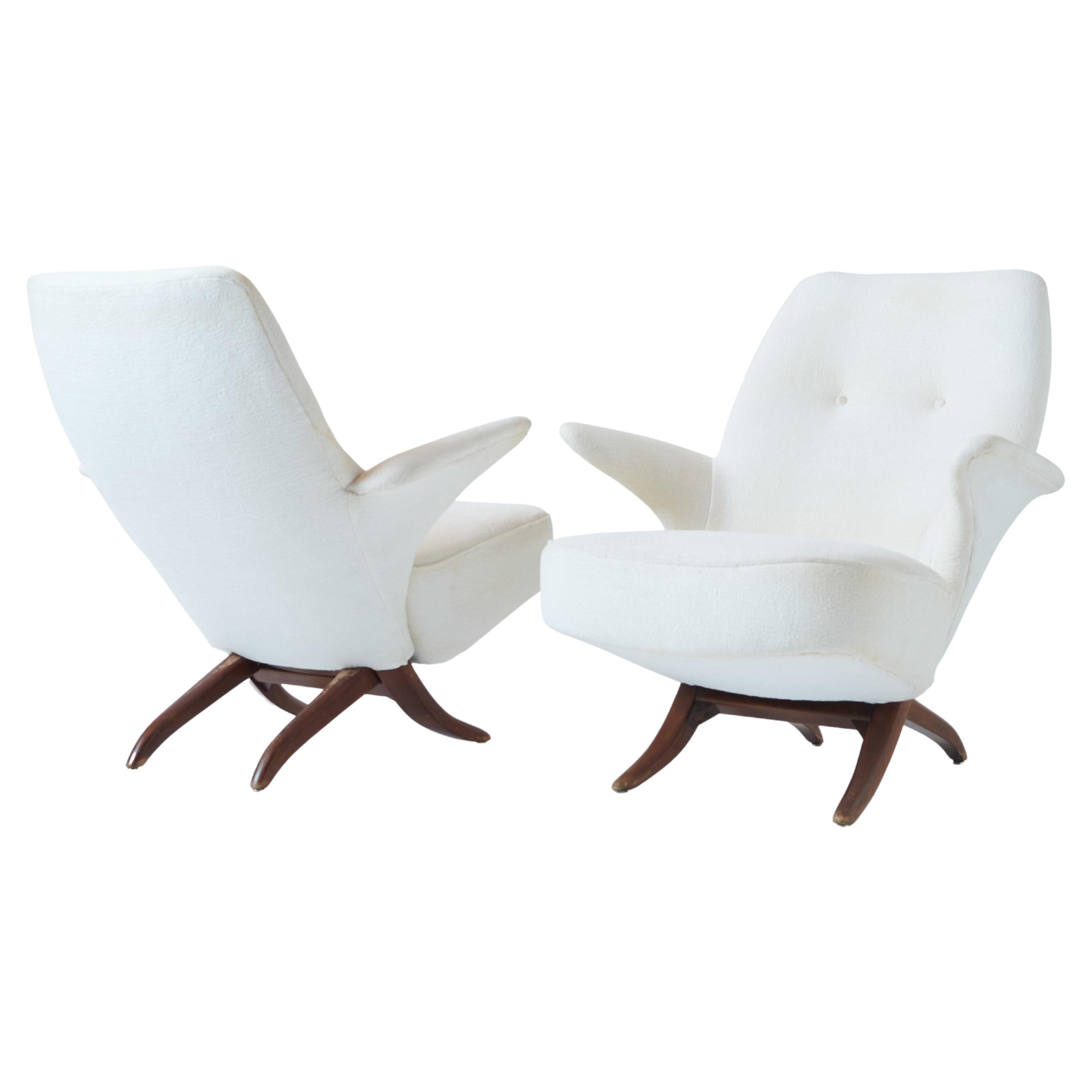 Pair of Penguin Chairs by Theo Ruth For Sale