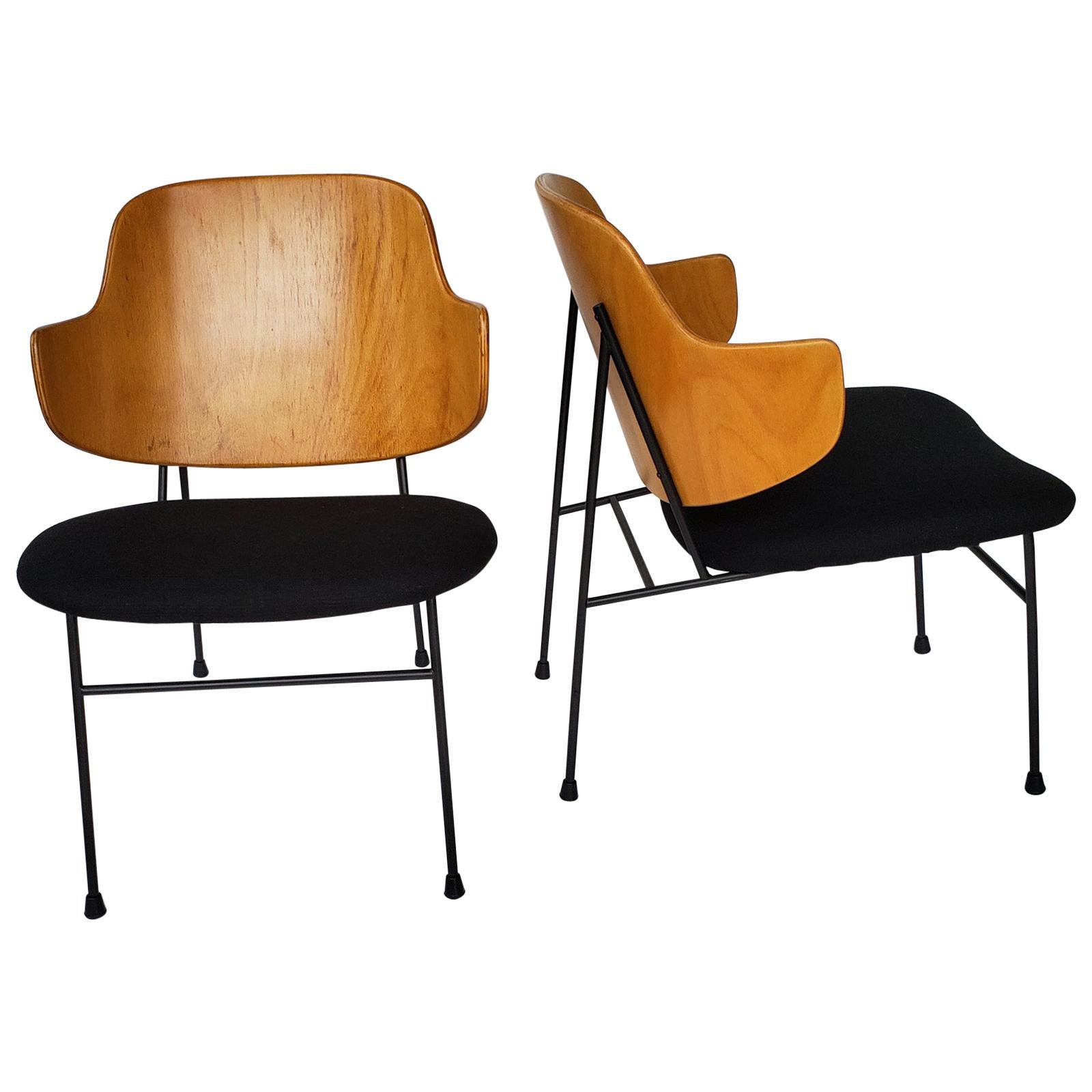 Pair of "Penguin" Lounge Chairs Ib Kofod-Larsen For Sale