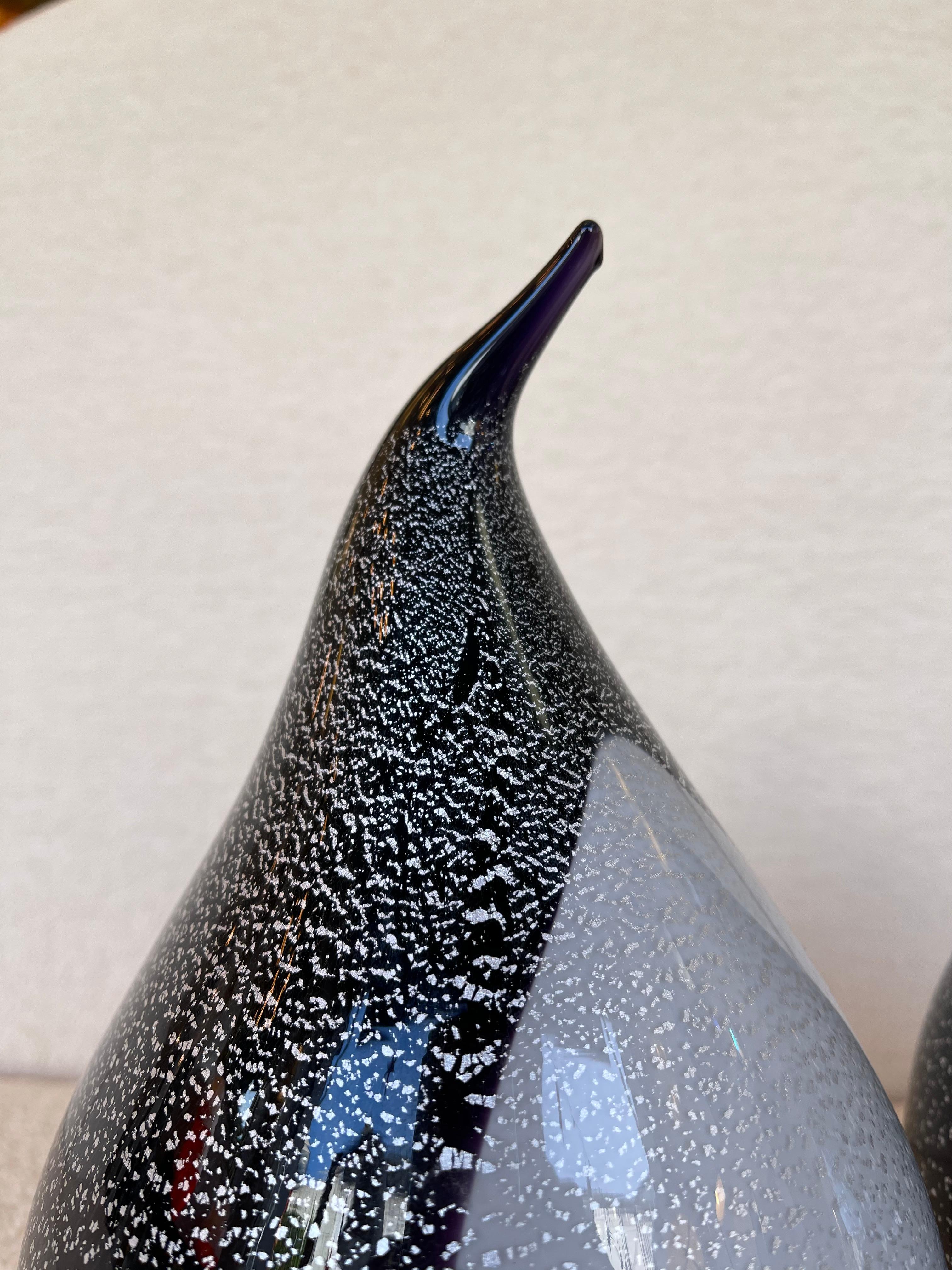 Pair of Penguin Murano Glass Lamps, Italy, 1980s For Sale 4