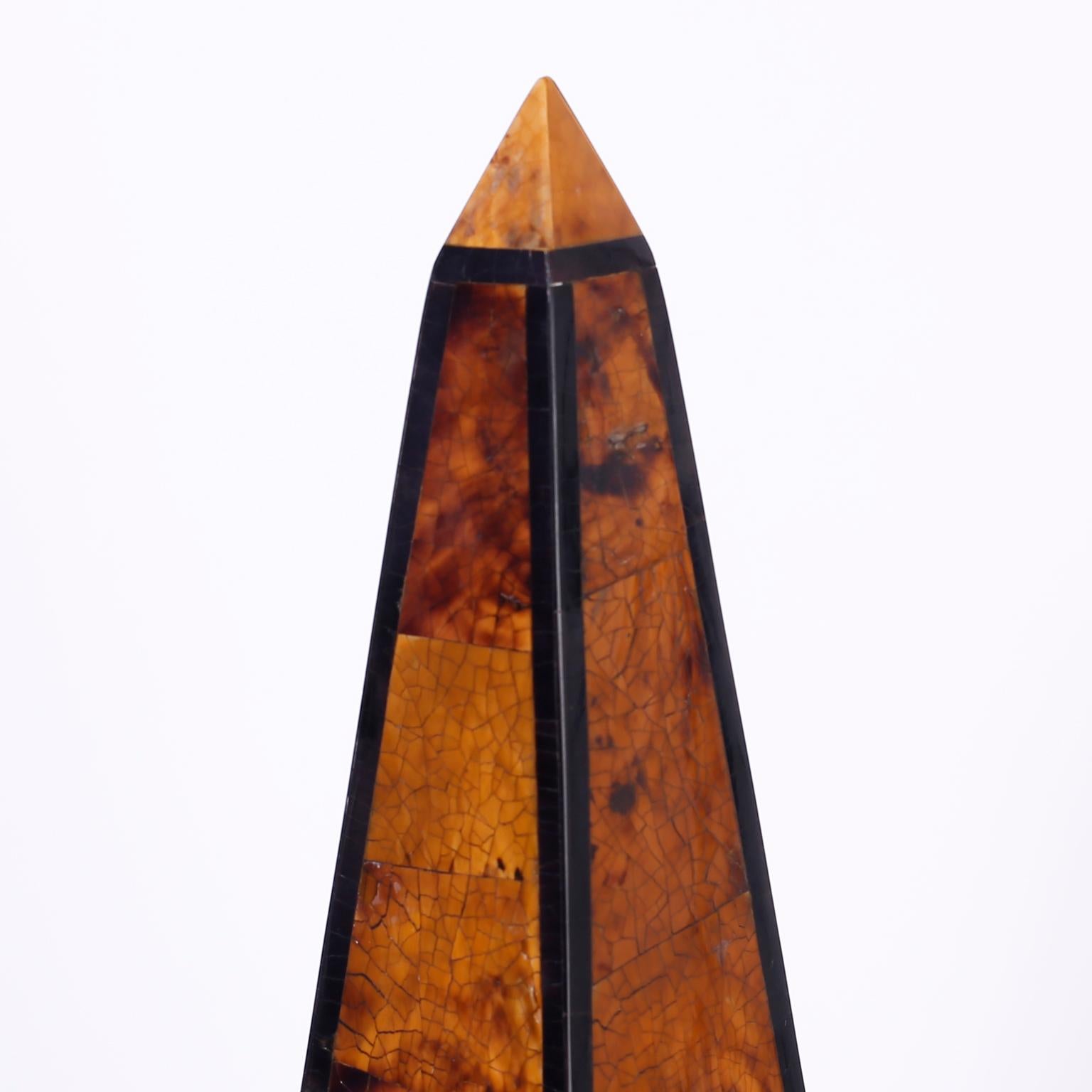 American Pair of Penshell Obelisks