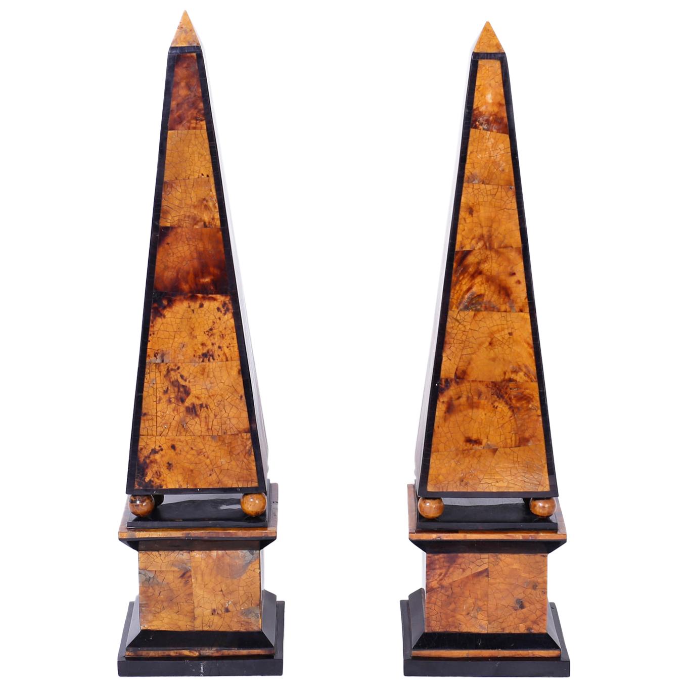 Pair of Penshell Obelisks