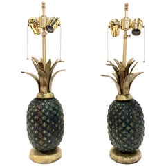 Pair of Pepe Mendoza Midcentury Pineapple Lamps