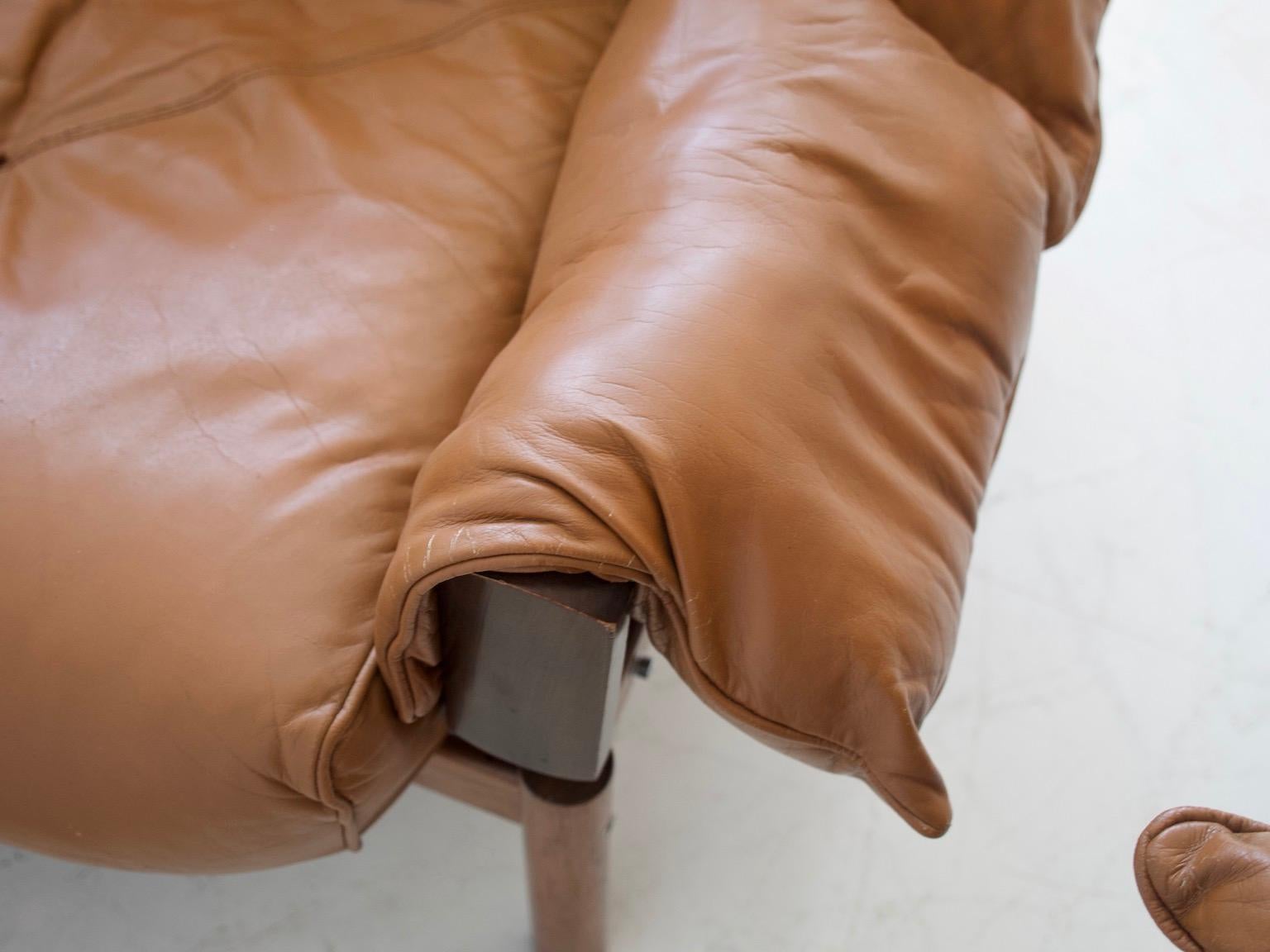 Pair of Percival Lafer Brown Leather Armchairs 2