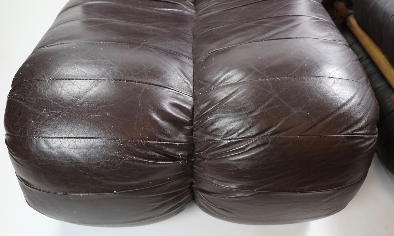 Pair of Percival Lafer Leather Lounge Chairs 2