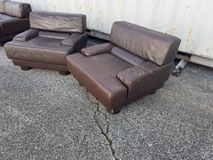 Pair of Percival Lafer Leather lounge chairs (Sofa and Loveseat also available)
