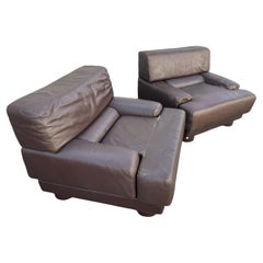 Pair of Percival Lafer Leather lounge chairs (Sofa and Loveseat also available)