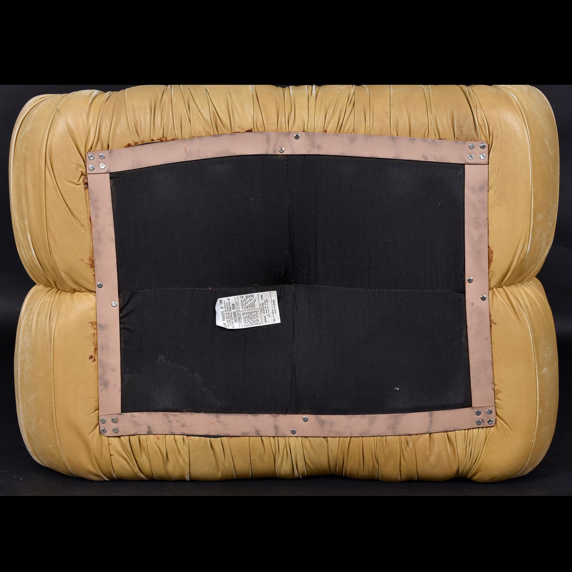 Paar Percival Lafer MP-116 modulare Loungesessel in Original Tan Leder 10