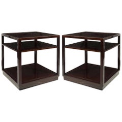 Pair of Perfect Cube End Tables by Edward Wormley for Dunbar
