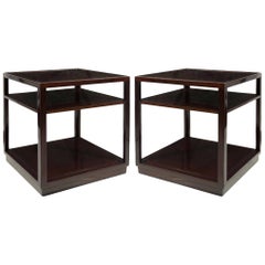 Pair of Perfect Cube End Tables by Edward Wormley for Dunbar