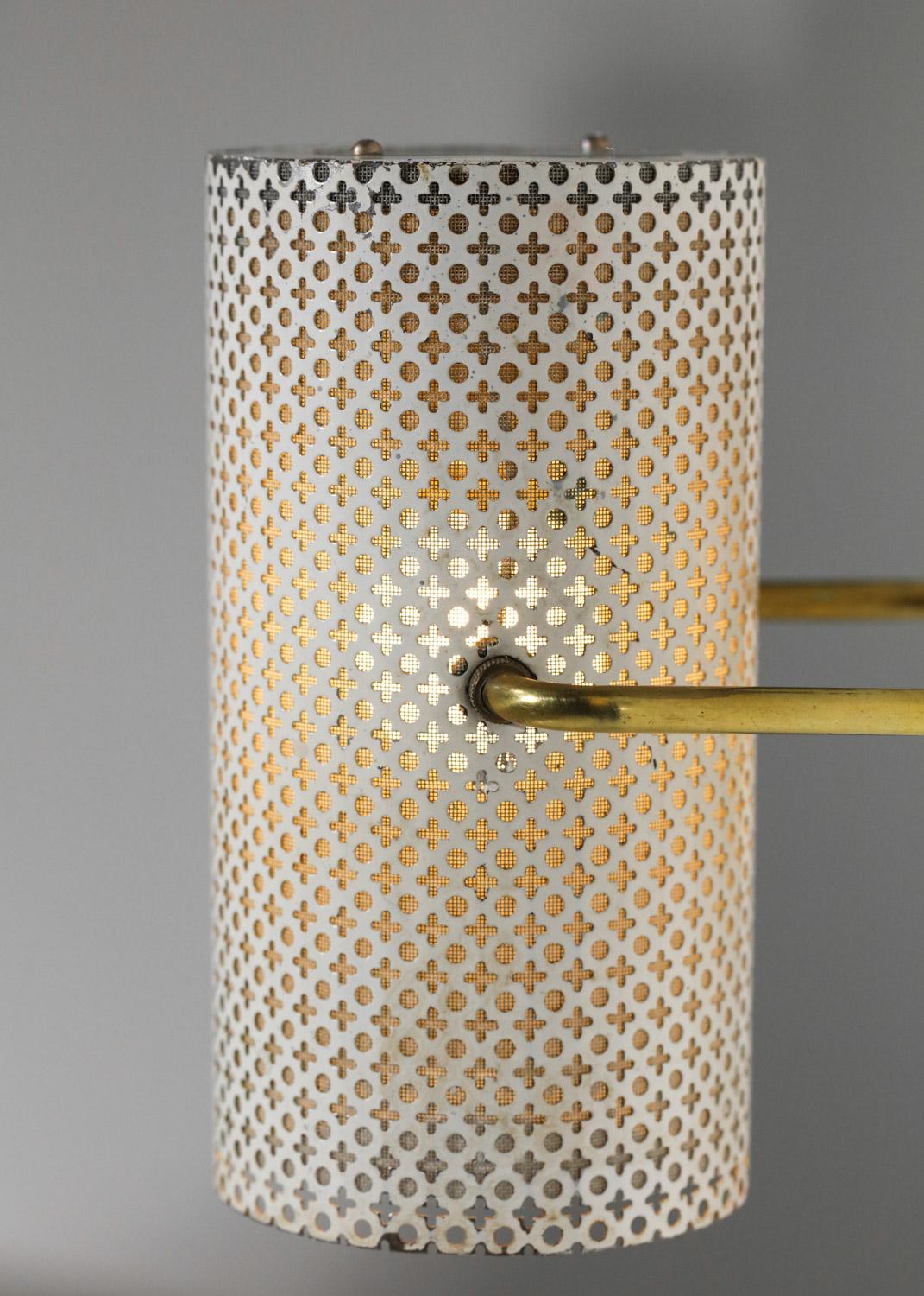 Pair of Perforated Steel Sconces in the Pierre Guariche Style, G685 4