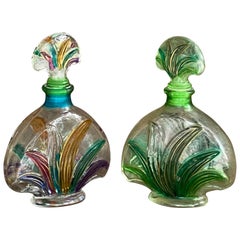Vintage Pair of Perfume Bottles, in Glass, France, 1970
