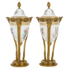 Pair of Perfume Burners from the Manufacture de Sèvres, Early 20th Century.