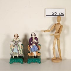 Pair of Perfume Holders Porcelain France Second Half 1800s