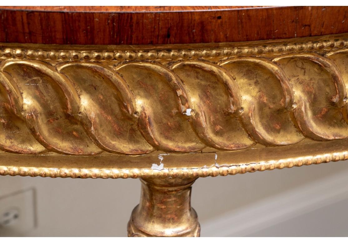 Pair of Period Adam Style Demilune Console Tables For Sale 8