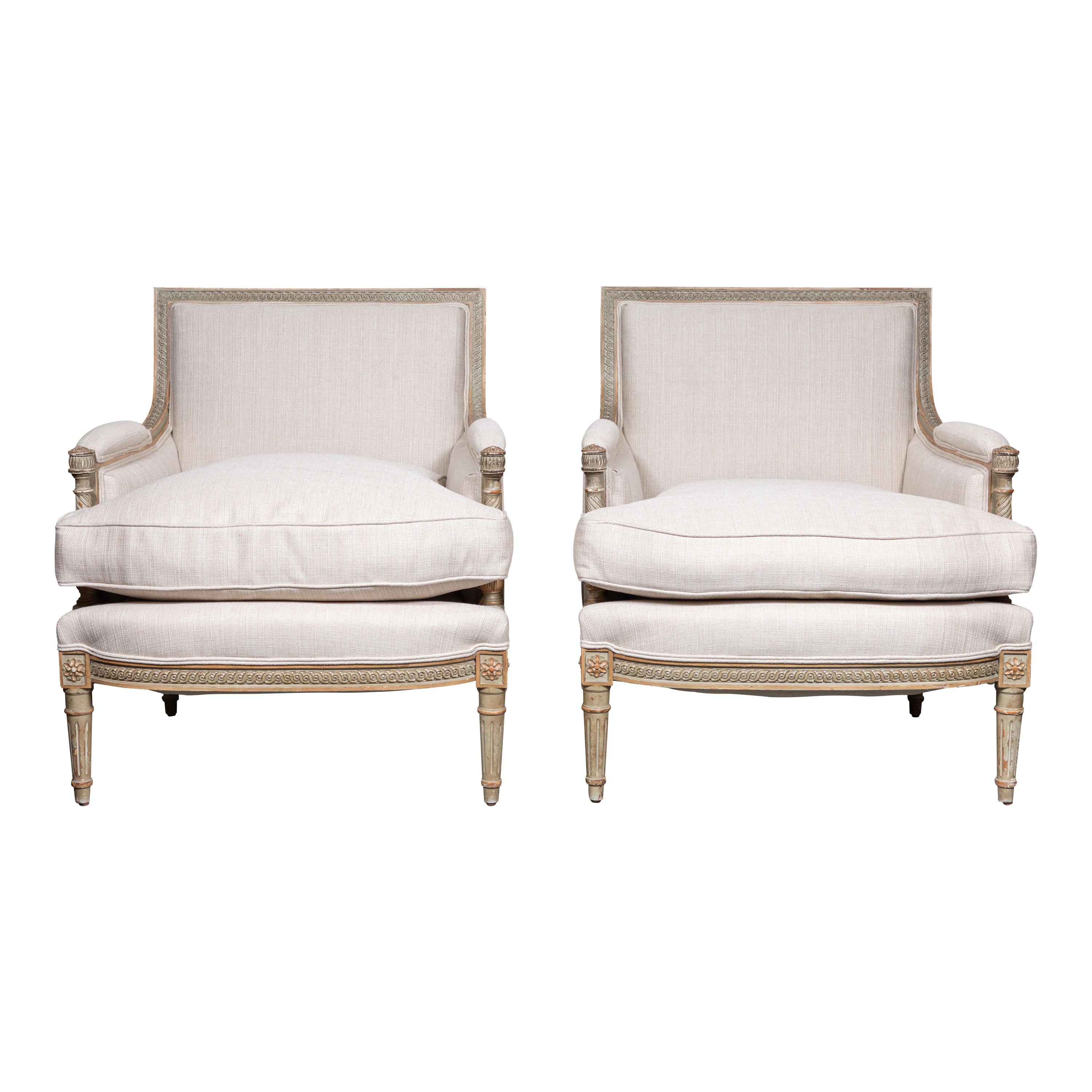 Pair of Period, French Marquis Chairs