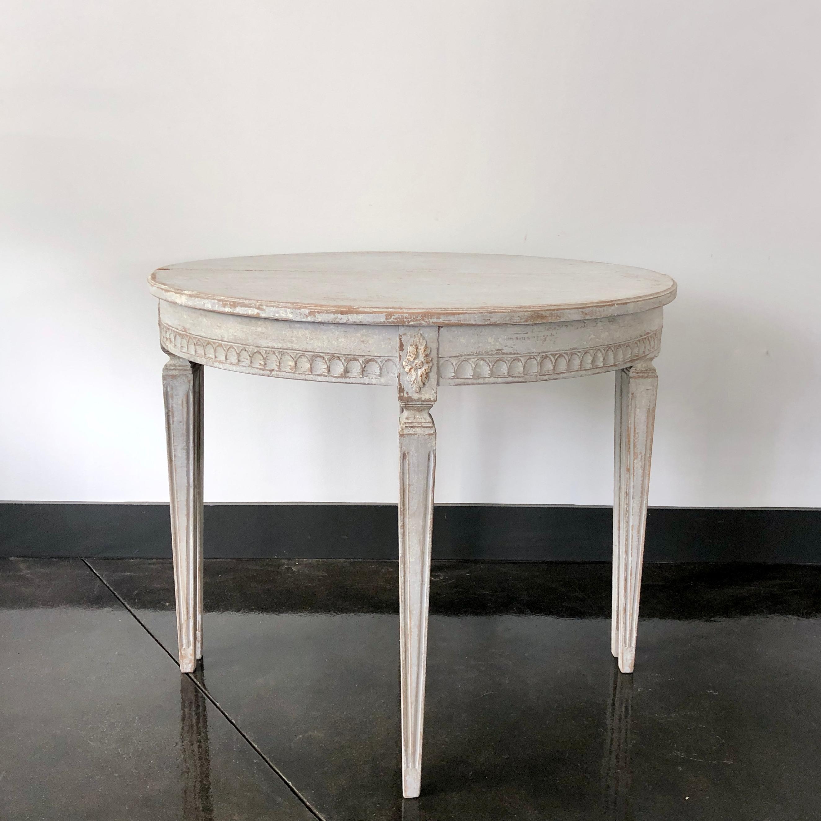 19th Century Pair of Period Gustavian Demilune Console Tables