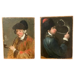 Pair of Period Italian Portrait Giacomo Ceruti Follower