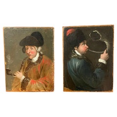 Pair of Period Italian Portrait Giacomo Ceruti Follower