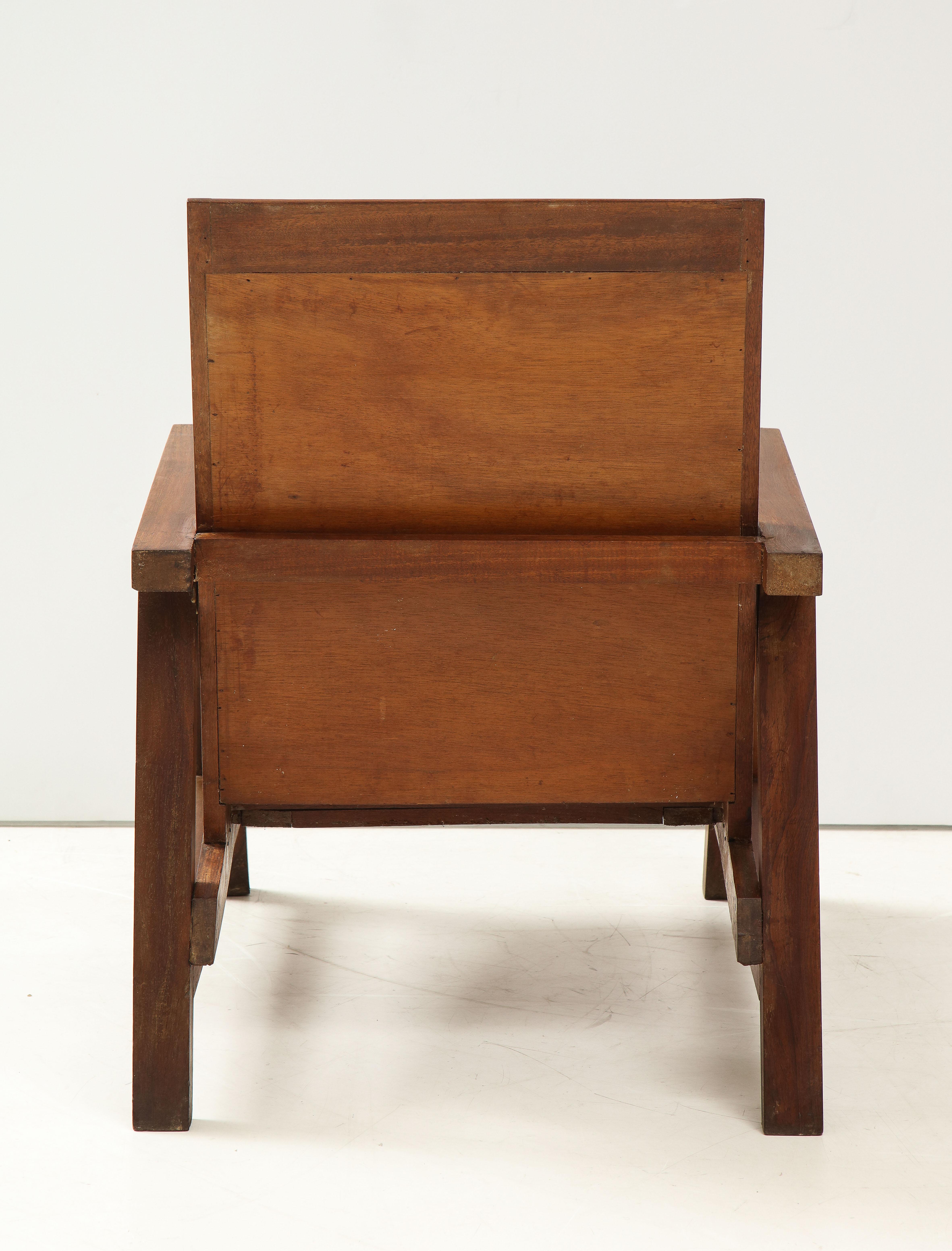 Pair of Modernist Period Pierre Jeanneret Style Chairs, France, c. 1950 3