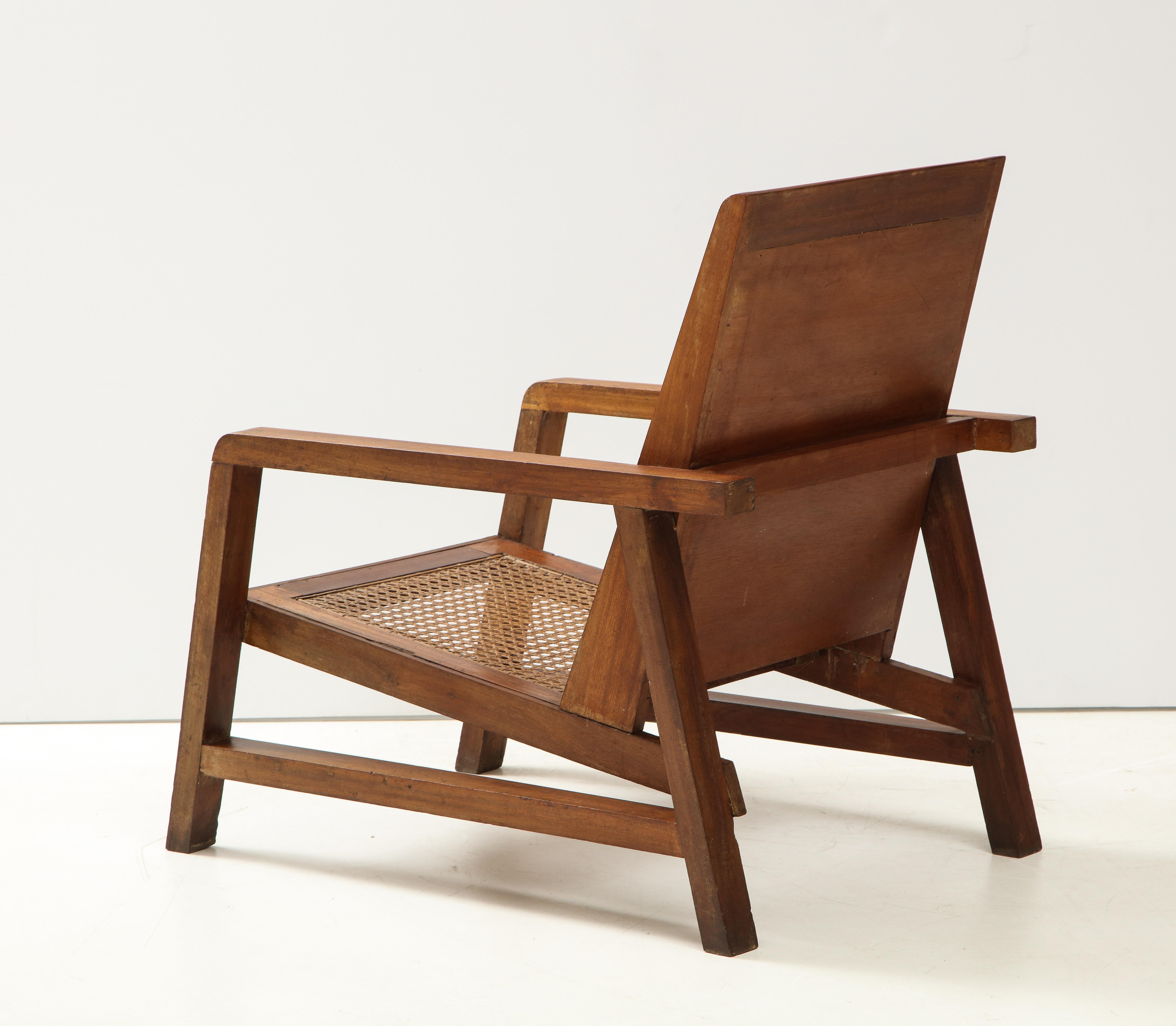 Pair of Modernist Period Pierre Jeanneret Style Chairs, France, c. 1950 1