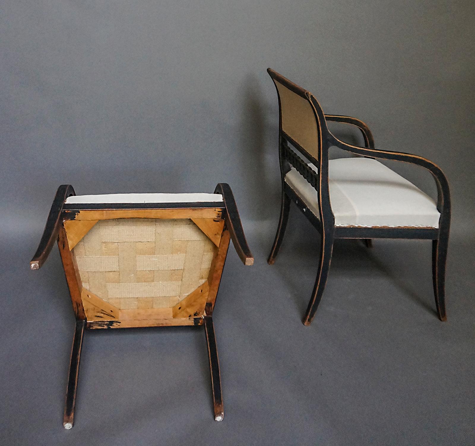 19th Century Pair of Period Neoclassical Armchairs