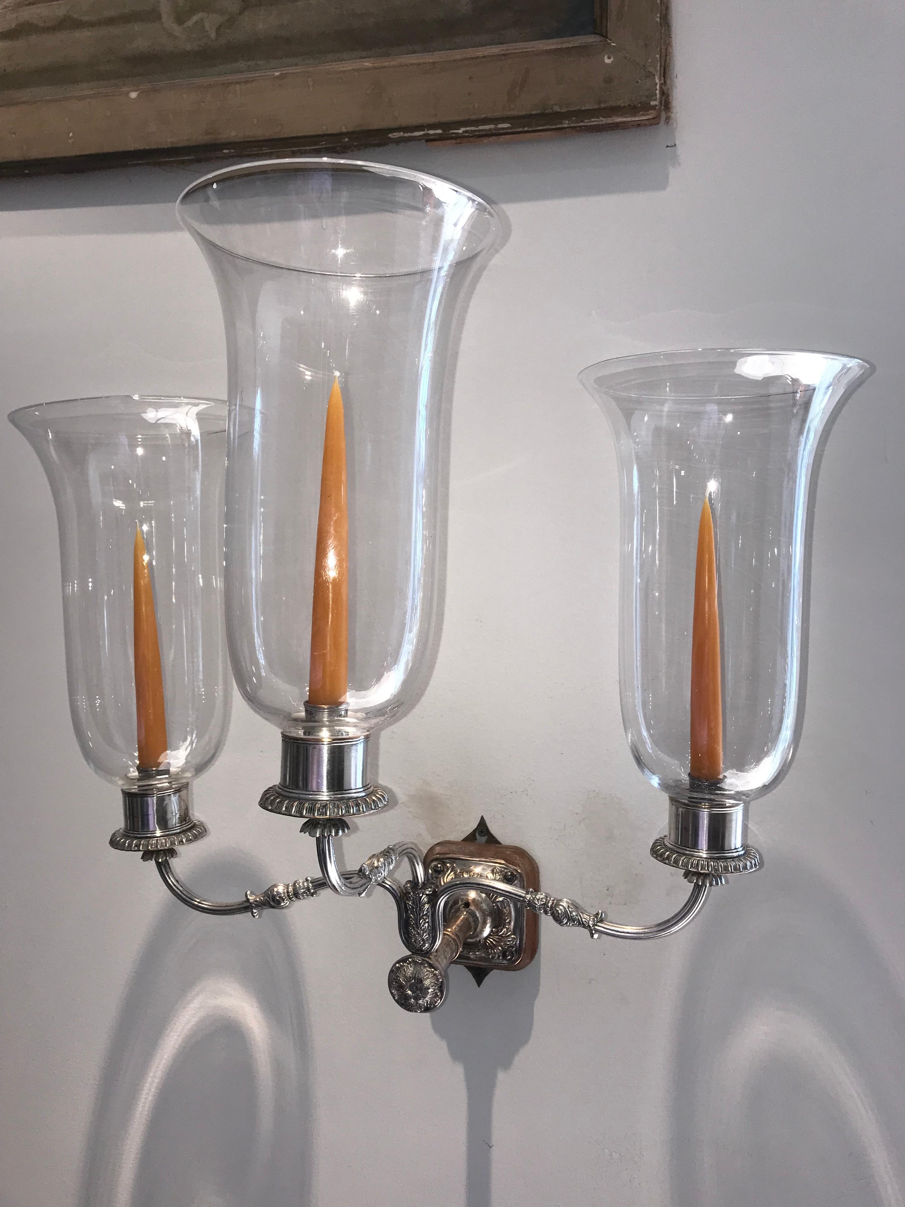 19th Century Pair of Period Regency Silver Sheffield Wall Sconces