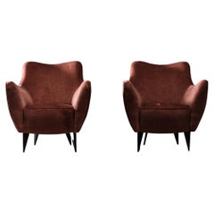 Pair of Perla Armchairs by Guglielmo Veronesi for Isa Bergamo