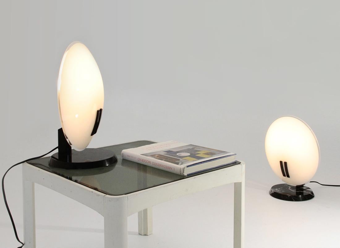 Pair of 'Perla' Table Lamps by Bruno Gecchelin for Oluce, 1980s 6