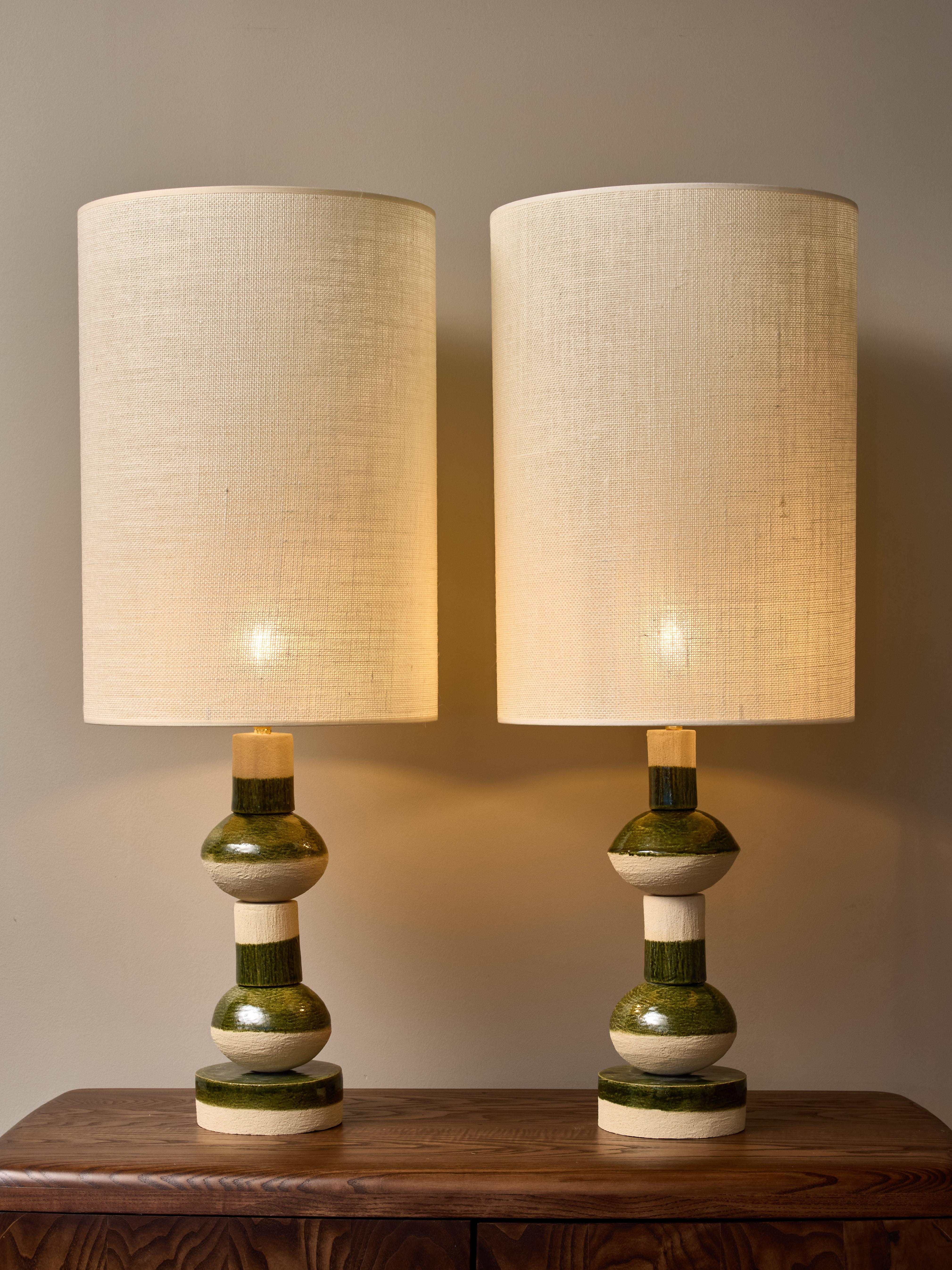 Modern Pair of Perlito Table Lamps by Amandine Gorrino For Sale