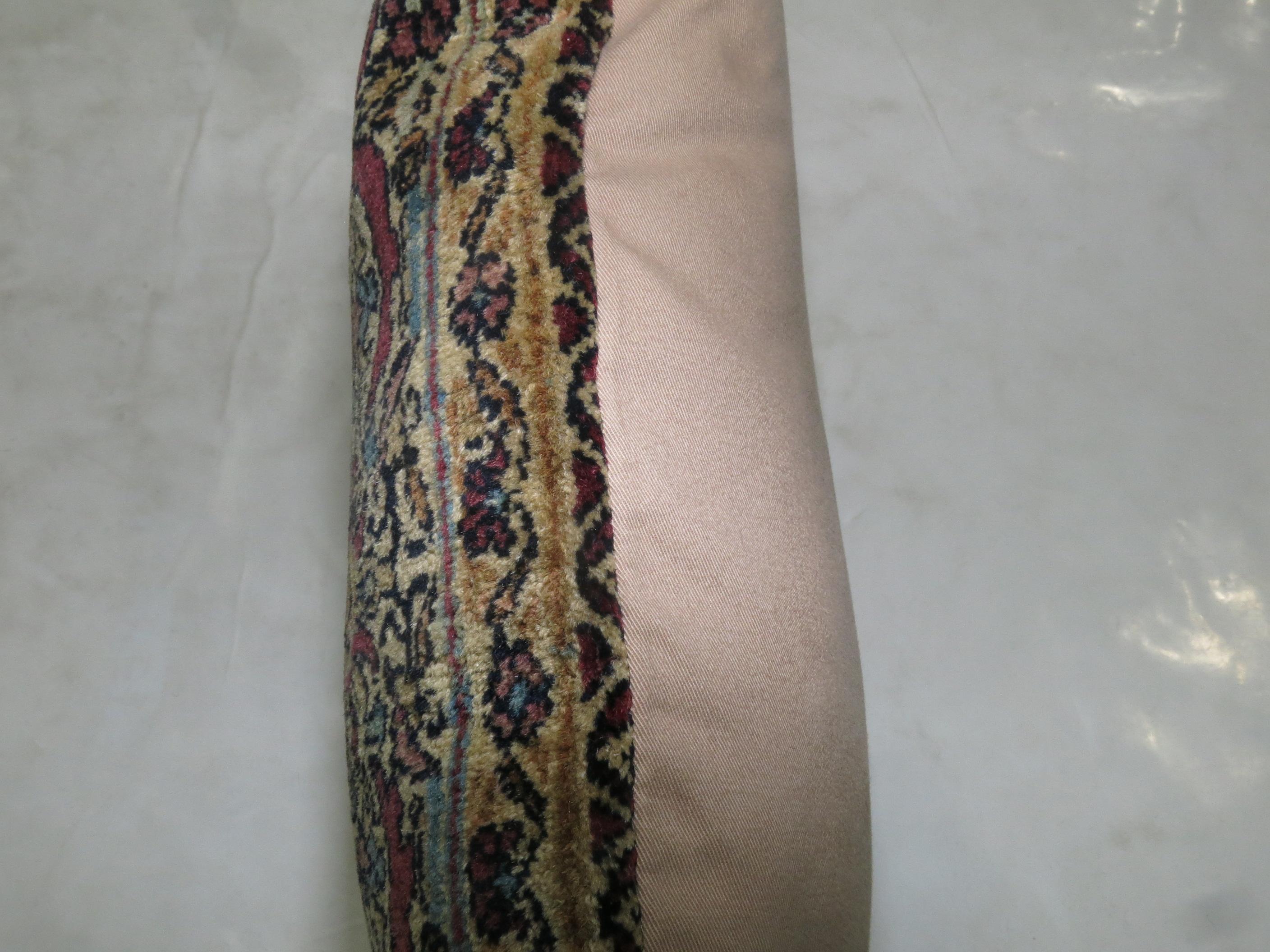 Tabriz Pair of Persian Kerman Rug Pillows