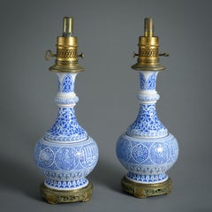 Pair of Persian Style Lamps by Theodore Deck and Gagneau Et Cie