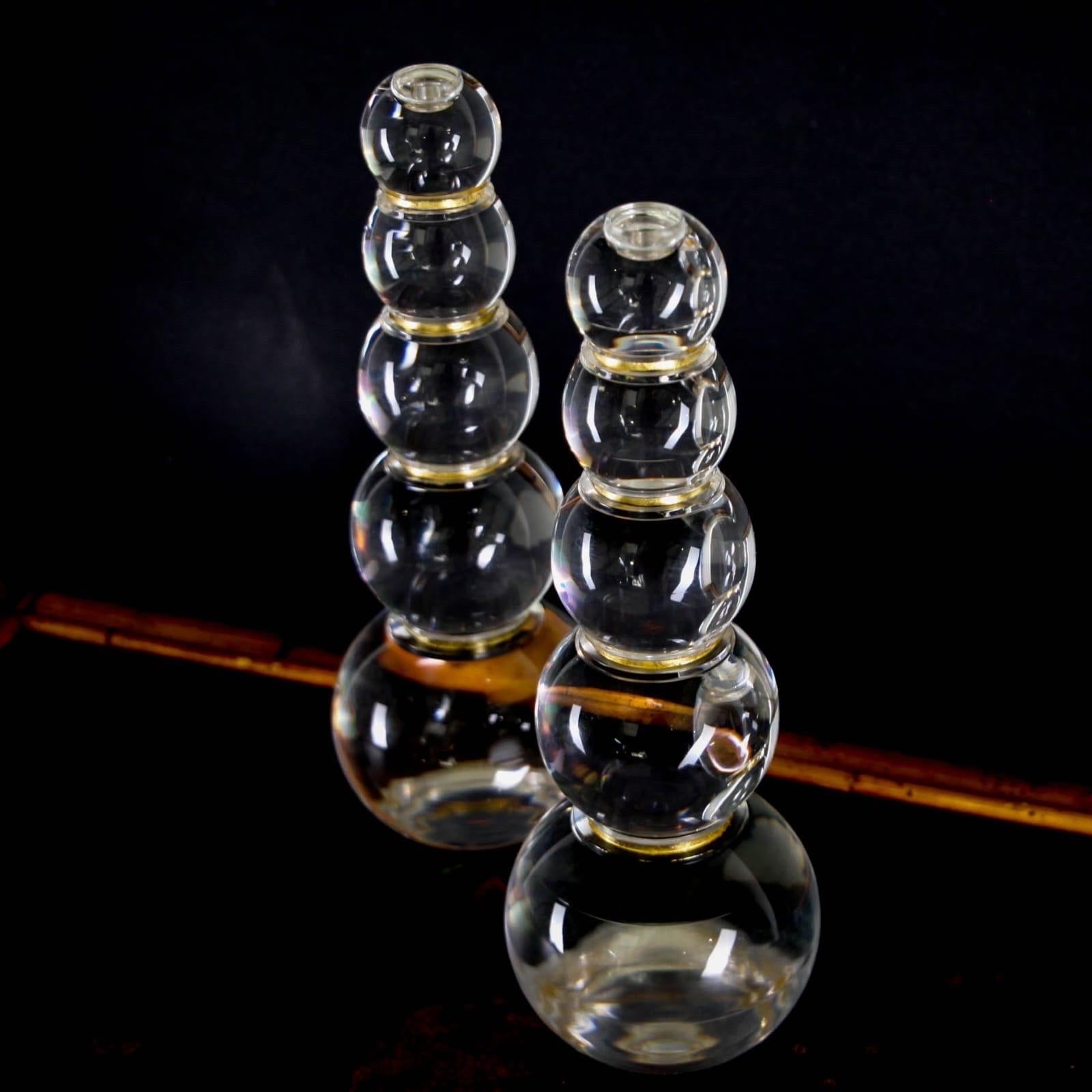 XXI secolo e contemporaneo Coppia di candelabri in Perspex in vendita
