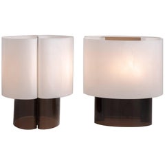 Pair of Perspex Table Lamps, circa 1970