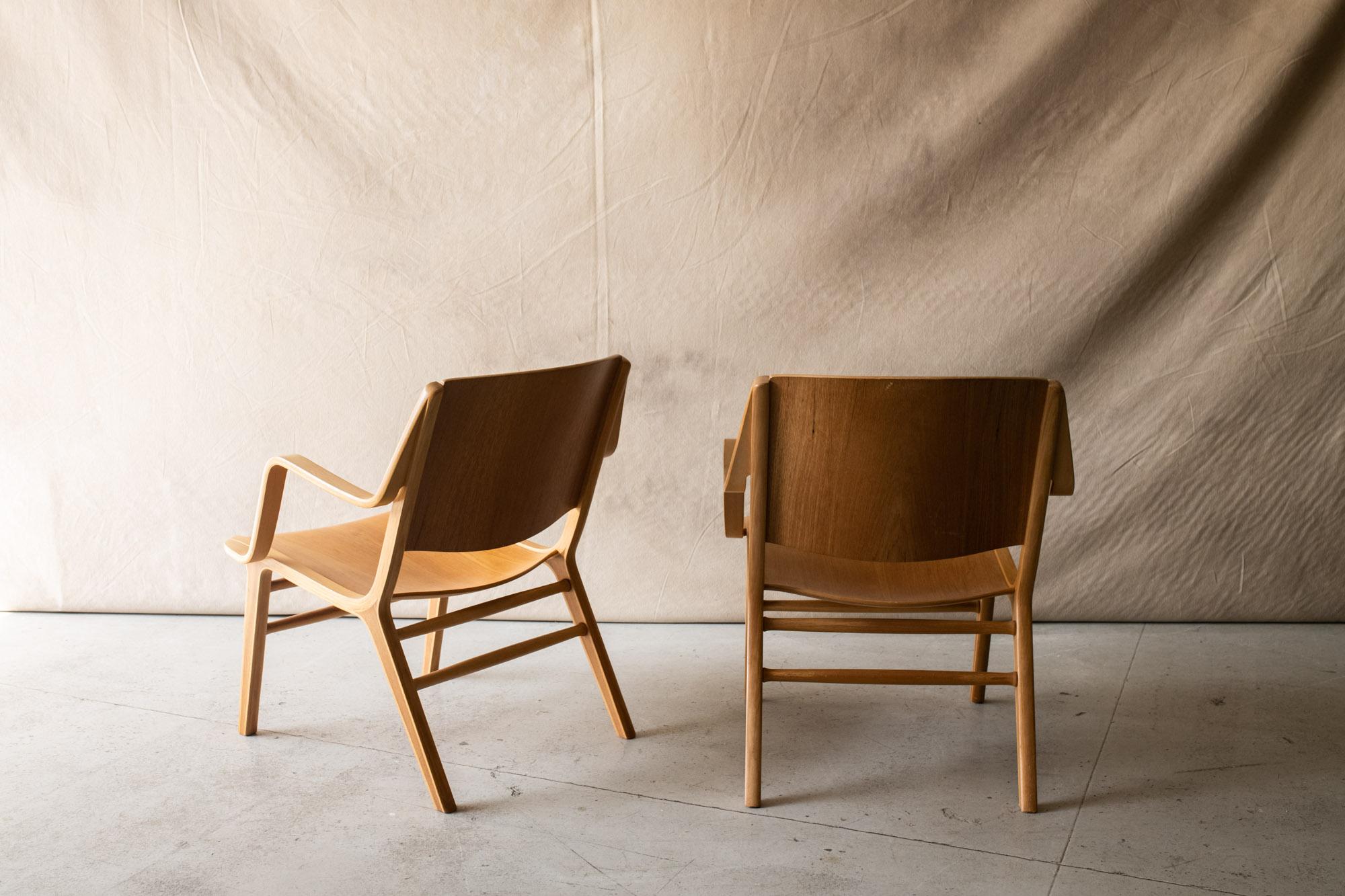 European Pair of Peter Hvidt & Orla Mølgaard Nielsen Lounge Chairs, Model Ax, Circa 1960
